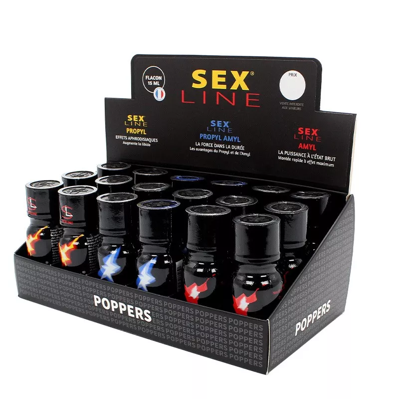 Presentoir Pack 18 Poppers Sex Line│Lepoppers.com