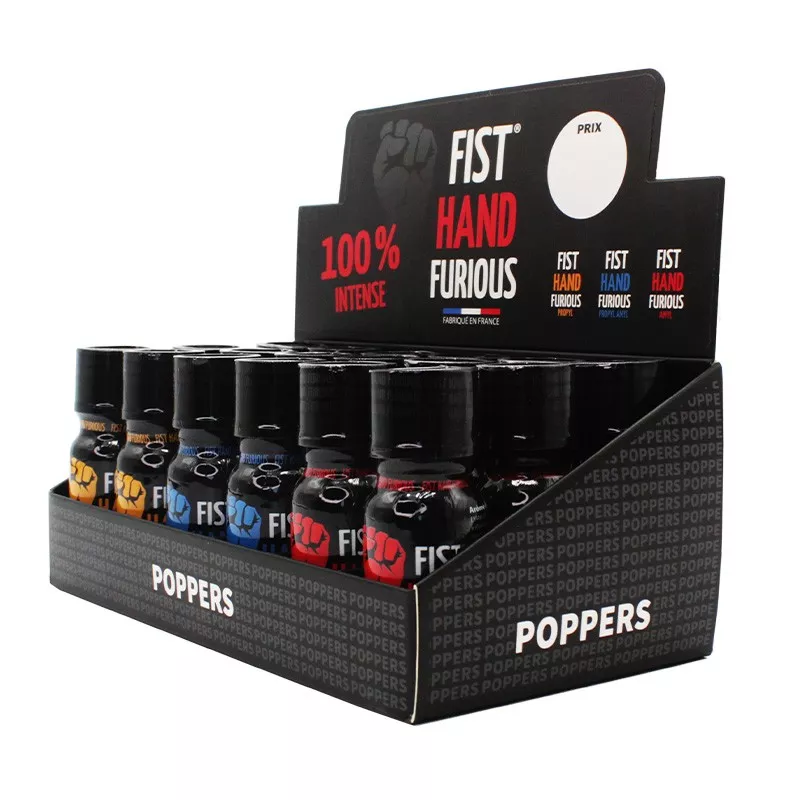 Présentoir Poppers Pack x18 Fist Hand Furious│Lepoppers.com