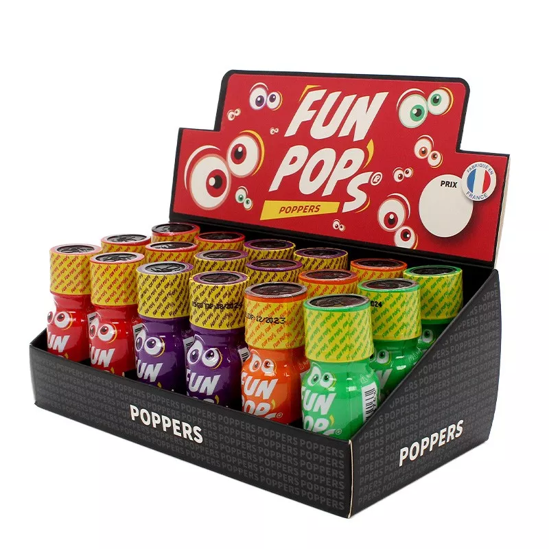 Lepoppers.com│Présentoir de 18 Poppers Fun Pop's - 15ml