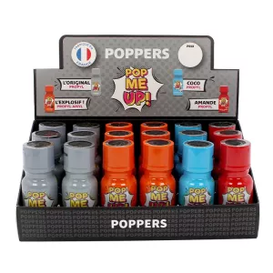 Display of 18 leather cleaners Pop Me Up│LePoppers.com
