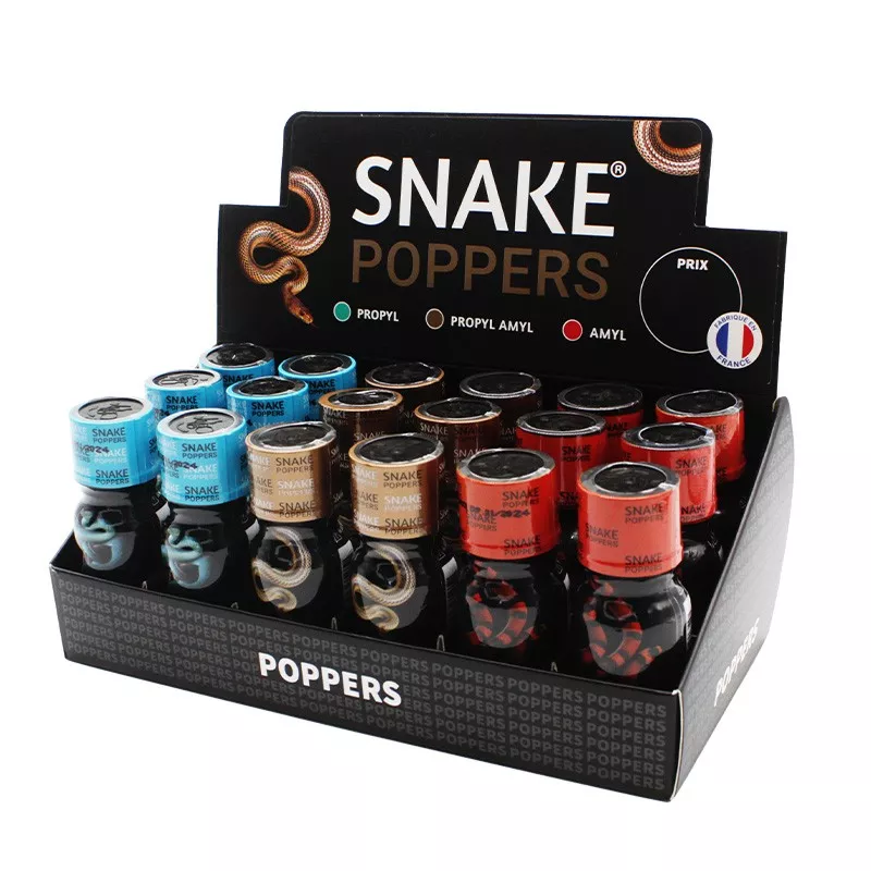 Présentoir Snake 18 Poppers 15ml│Lepoppers.com
