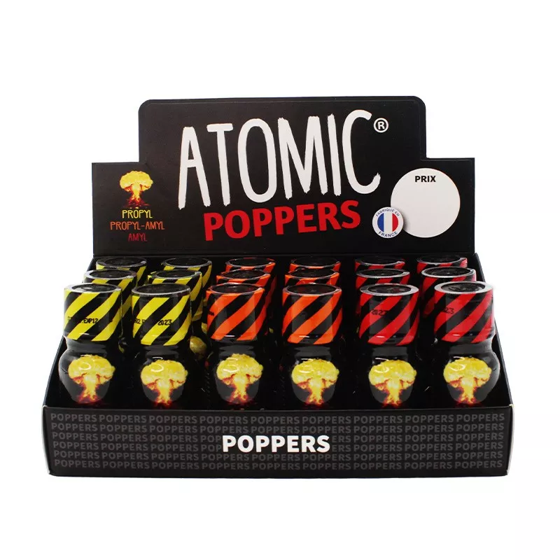 Atomic Poppers présentoir de 18 bouteilles 15ml